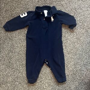 Vintage Ralph Lauren Navy Blue Baby Outfit